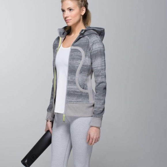 Lululemon Scuba Hoodie II Righteous Stripe Grey